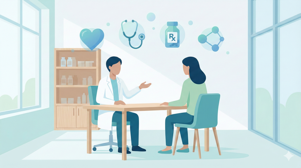 Neighbourhood Healthcare Models - illustration showing community pharmacy and integrated care